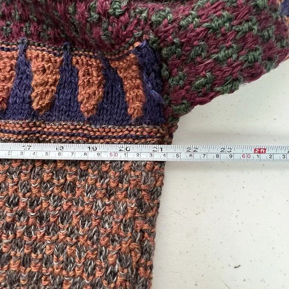 Vtg Marshall Fields Country Shop Wool Mens Sz M Chunky Grandpa Cardigan Sweater - Picture 14 of 15